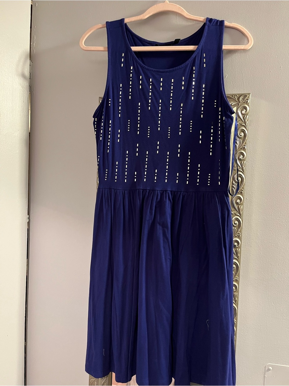 Apt. 9 Women’s Royal Blue Sleeveless Dress with Stud Accents